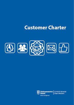 Customer Charter front cover image