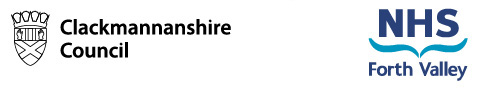 Clackmannanshire Council and NHS FV logos